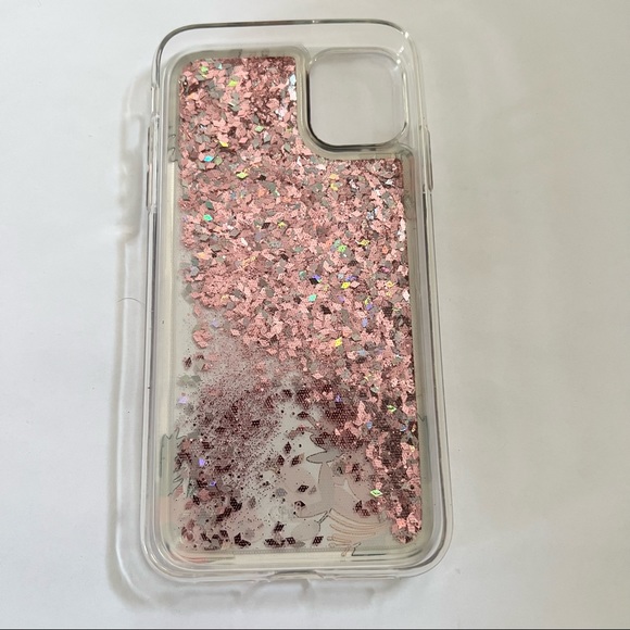 Flowers glitter Apple IPhone 11 Case - Picture 2 of 3